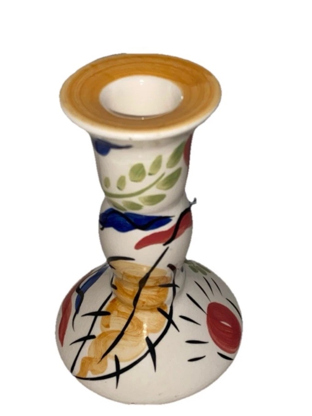 Millard Lister Sales Limited Hand Painted‎ Candlestick Holder VTG